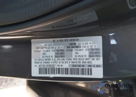 2023 Mazda Cx-9 Touring z USA, uszkodzony, nr VIN JM3TCBCY0P0653057